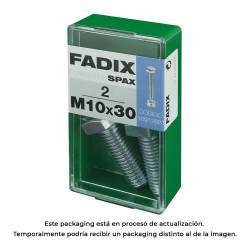Tornillo Métrico Acero Cincado 10x30mm 2 Unidades FADIX