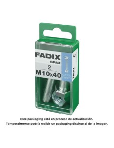 Tornillo Métrico Acero Zincado M10x40mm 2 Unidades FADIX