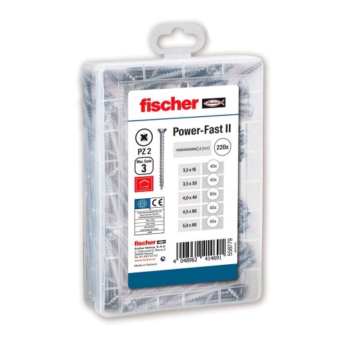 Set Tornillos Acero Surtidos 220 Unidades Varias Medidas Fischer