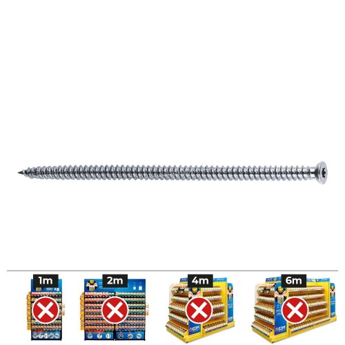 Tornillo Acero Cincado 7.5x92mm Avellanado 100 Unidades CELO