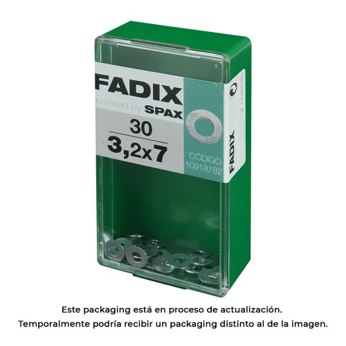Arandela Plana Cinc 3.2x7mm 30 Unidades FADIX