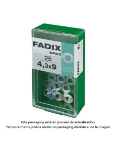 Arandela Plana Cinc 4.3x9mm 25Unidades FADIX