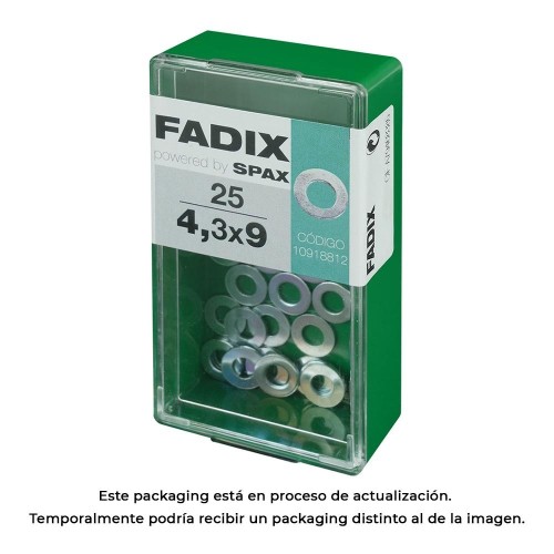 Arandela Plana Cinc 4.3x9mm 25Unidades FADIX