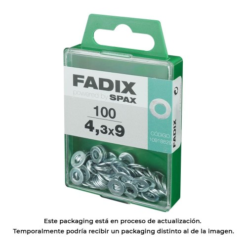 Arandela Plana Acero Cincado 4.3x9mm Caja 100 Unidades SPAX