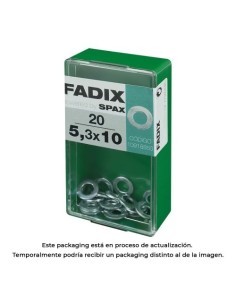 Arandela Plana Cinc 5.3x10mm 20 Unidades FADIX