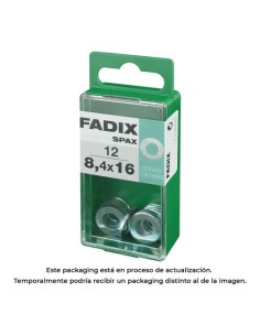 Arandela Plana Cinc 8.4x16mm Caja 12 Unidades FADIX
