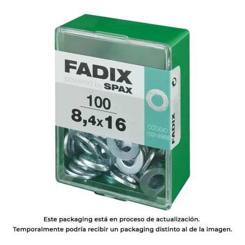 Arandela Plana Cinc 8.4x16mm 100 Unidades FADIX