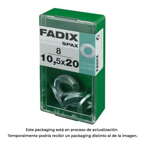 Arandela Plana Cinc 10.5x20mm 8 Unidades FADIX