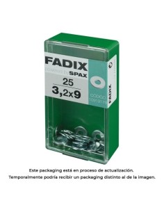 Arandela Plana Ancha Acero Cincado 3.2x9mm 25 Unidades FADIX