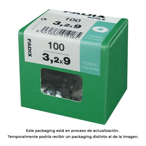 Arandela Plana Ancha Acero Cincado 3.2x9mm 100 Unidades FADIX