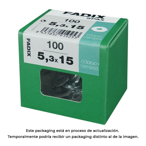 Arandela Plana Ancha Cinc 5.3x15mm 100 Unidades FADIX