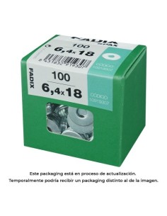 Arandela Plana Ancha Acero Cincado 6.4x18mm 100 Unidades FADIX
