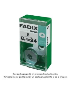 Arandela Plana Ancha Acero Cincada 8.4x24mm 8Unidades FADIX