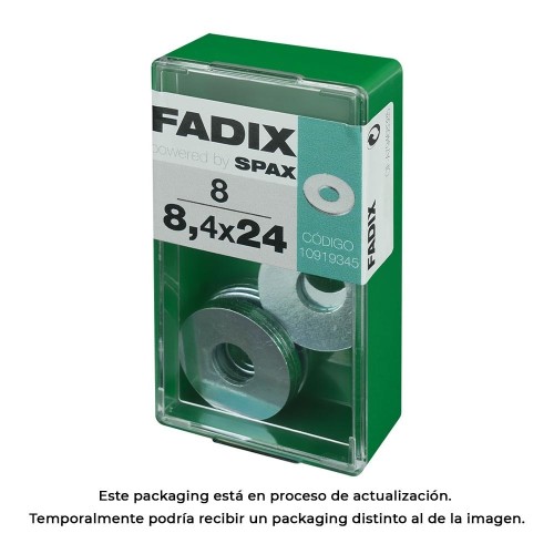 Arandela Plana Ancha Acero Cincada 8.4x24mm 8Unidades FADIX