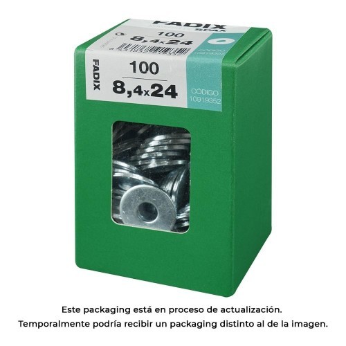 Arandela Plana Ancha Cinc 8.4x24mm 100 Unidades FADIX Arandela Plana Ancha Cinc 8.4x24mm 100 Unidades FADIX