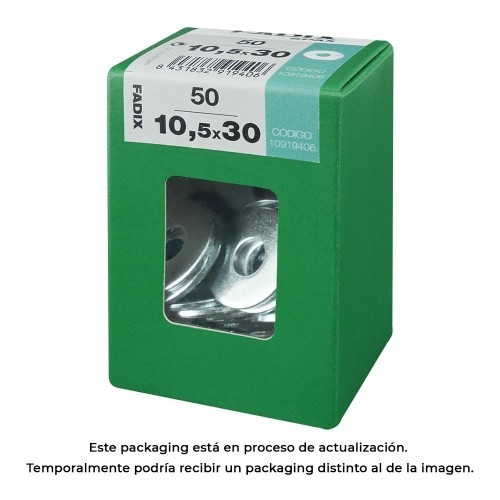 Arandela Plana Ancha Cinc 10.5x30mm Caja 50 Unidades FADIX