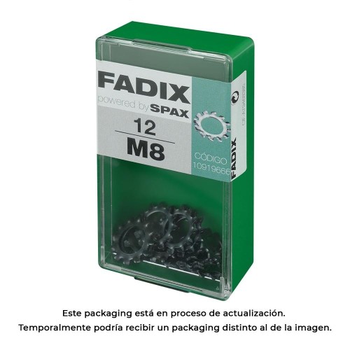 Arandela Dentada Acero M8 12 Unidades FADIX