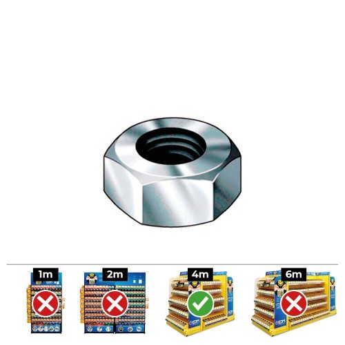 Tuerca Hexagonal Acero Zincado 4mm Caja 1000 Unidades CELO