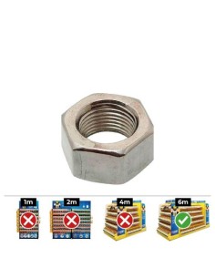 Tuerca Hexagonal Zincado 12mm DIN934 Caja 100 Unidades CELO