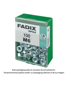 Tuerca Acero Cincado M6 Caja 100 Unidades FADIX