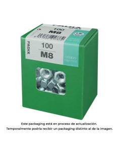 Tuerca Acero Cincado M8 Caja 100 Unidades FADIX