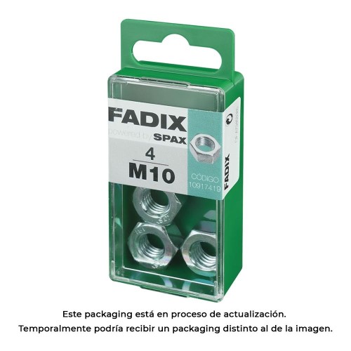 Tuerca Acero Cincado M10 Caja 4 Unidades FADIX