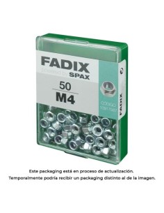 Tuerca Con Autofreno Acero Cincado M4 Caja 50 Unidades FADIX