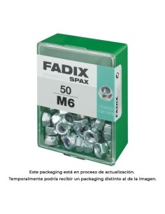 Tuerca Autofrenante Acero Zincado M6 Caja 50 Unidades FADIX