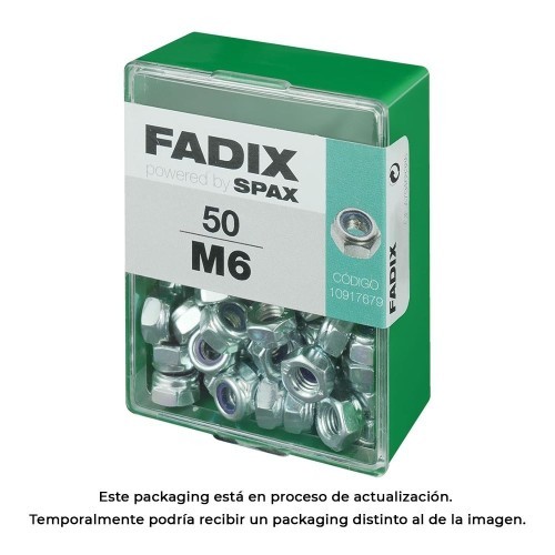 Tuerca Autofrenante Acero Zincado M6 Caja 50 Unidades FADIX Tuerca Autofrenante Acero Zincado M6 Caja 50 Unidades FADIX