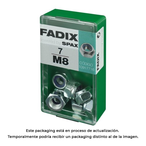 Tuerca Autoinfrenante Acero Cincado M8 Caja 7Unidades FADIX