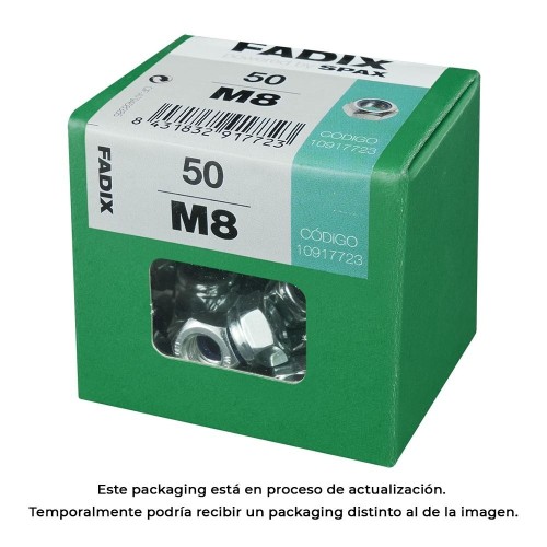 Tuerca Autonfreno Cinc M8 Caja 50 Unidades FADIX