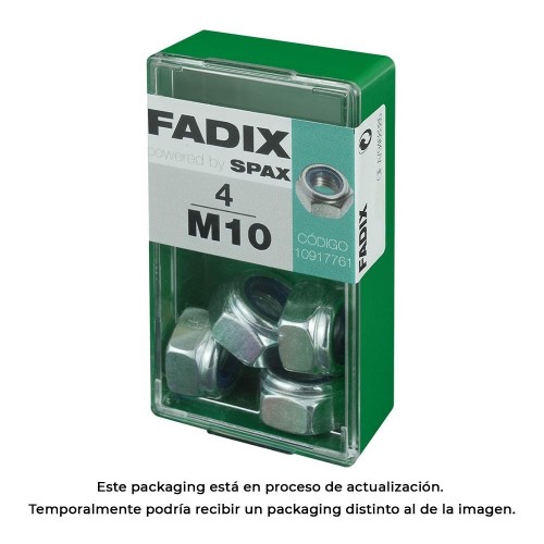 Tuerca Autofreno Acero Cincado M10 Caja 4 Unidades FADIX