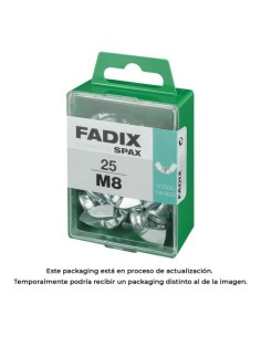 Tornillo Tuerca Mariposa Cinc M8 Caja 25 Unidades FADIX