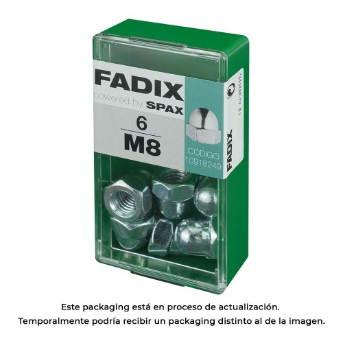 Tuerca Ciega Acero Cincado M8 Caja 6 Unidades FADIX