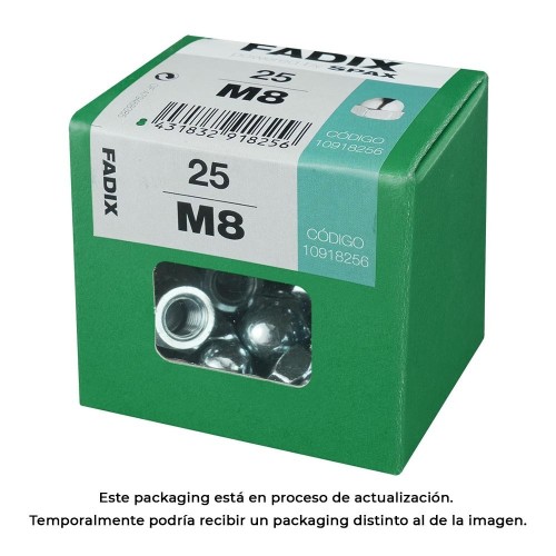 Tuerca Ciega Acero Cincado M8 Caja 25 Unidades FADIX