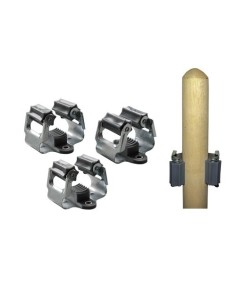 Soporte Escoba Aluminio Goma 5.5x5x4.5cm Plateado 3Unidades GROW