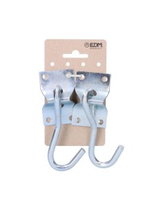 Placa Para Hamaca Acero 70x45mm Cromo 2 Unidades EDM