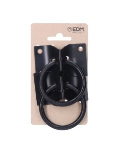 Anilla Aparca Perros Metal 70x45mm Negra EDM