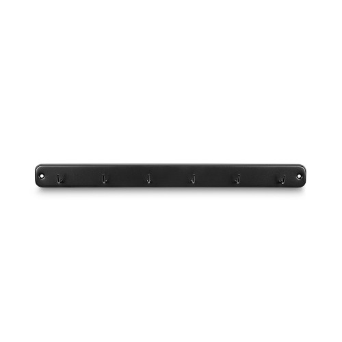 Colgador De Cocina Acero Inoxidable 6 Ganchos Fijación Tornillos 5mm Negro Mate Soporta 1kg INOFIX