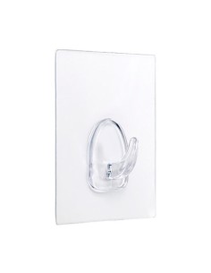 Colgador Adhesivo Reutilizable 80x62mm Transparente Inofix