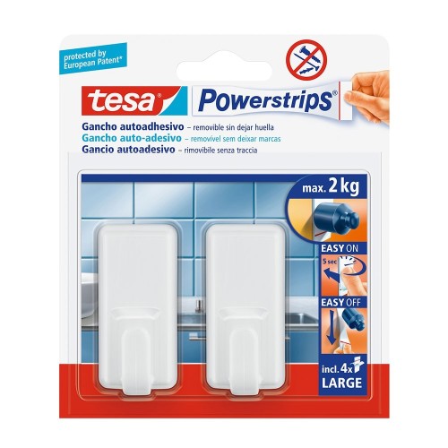 Cinta Adhesiva Para Fijación Hasta 2kg Blanco TESA