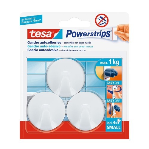 Adhesivo Doble Cara Circular Soporta1kg Blanco TESA