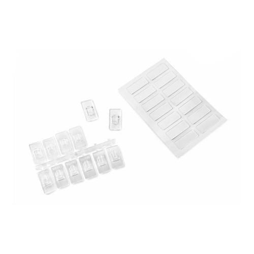 Gancho Adhesivo Transparente 12 Unidades INOFIX