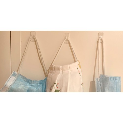 Gancho Adhesivo Transparente 12 Unidades INOFIX