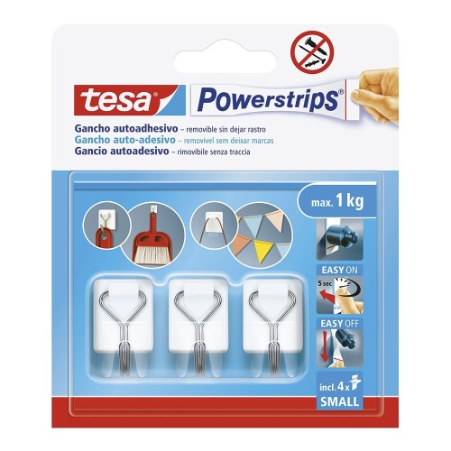 Gancho Autoadhesivo 1Kg Blanco TESA