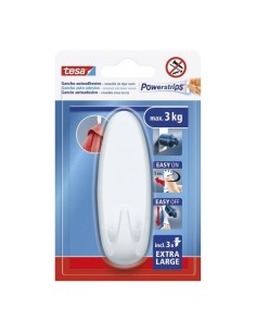 Gancho Autoadhesivo Powerstrips Soporta3Kg Blanco TESA