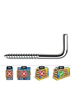 Alcayata Acero Zincado 4.5x80mm Caja 200 Unidades CELO