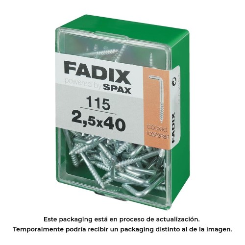 Alcayata Roscada Acero Cincado 2.5x40mm 115 Unidades FADIX