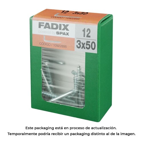 Alcayata Roscada Acero Cincado 3.0x50mm Caja 12 Unidades FADIX