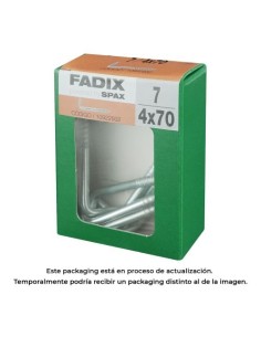 Alcayata Roscada Zinc 4.0x70mm Caja 7 Unidades FADIX